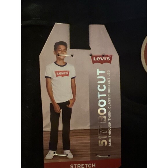 Levi's Boys (Black) 517 BootCut Jeans Size 16‎ Regular 28x30 Zip Fly - Picture 2 of 10